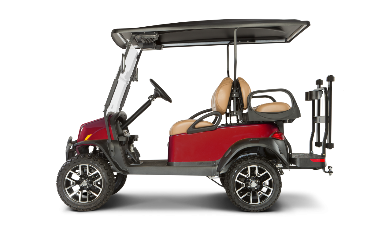 4 seat golf cart with club rack